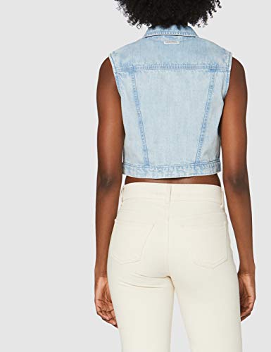 Wrangler 90´S Vest Chalecos suteres, Azul (Sunfade 180), XS para Mujer