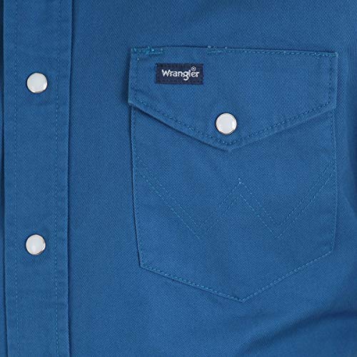 Wrangler MS71419 Camisa para Hombre, Verde azulado oscuro, Large Tall