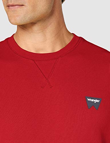 Wrangler Sign Off Crew Suéter, Rojo (Red A47), XXX-Large para Hombre