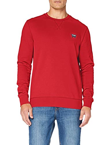 Wrangler Sign Off Crew Suéter, Rojo (Red A47), XXX-Large para Hombre