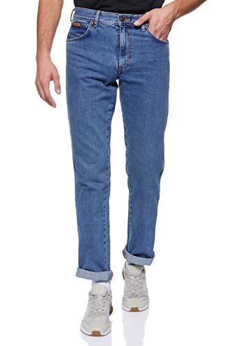 Wrangler Texas Contrast Vaqueros, Azul (Stonewash 096), 46W / 36L para Hombre