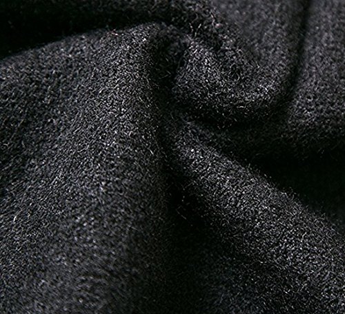 Wtrend Women's Oversized Scarf Shawl Poncho Cape Cardigan Wrap Sweater Coat Black M