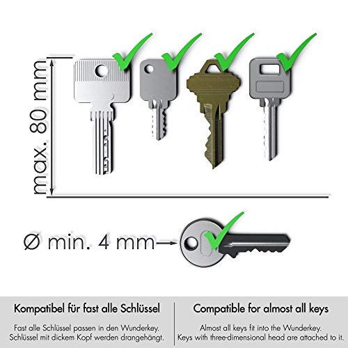 WUNDERKEY® Clásico – El Organizador de Llaves Original Made in Germany [Organizador-Clave | Caso-Clave | Estuche de Llaves | Smart Key Gadget | el Original y Conocido de GQ & Lufthansa]