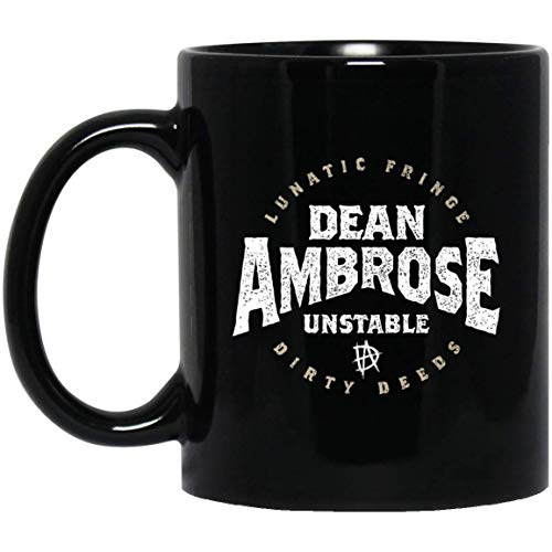 WWE Dean Ambrose Logo Collegiate 11 oz. Black Mug