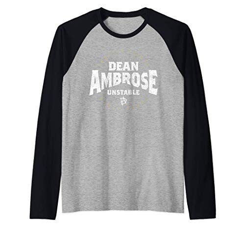WWE Dean Ambrose Logo Collegiate Camiseta Manga Raglan