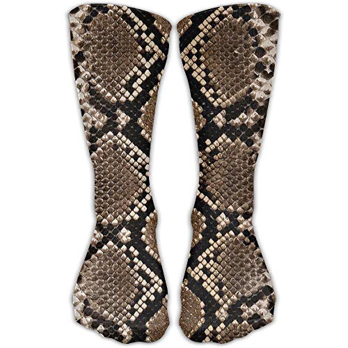 wwoman Hombres Mujeres Classics Crew Calcetines Patrón de piel de serpiente Calcetines atléticos personalizados 30cm Long-All Season