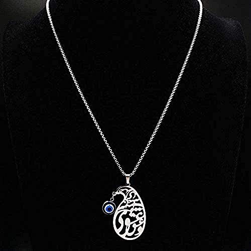 WYDSFWL Collar Evil Eye Colgante, Collar, Color Dorado, Cadena Larga, Collares para Mujeres, Hombres, película, Mejor Amigo, encantos, joyería, Collar, Longitud, 45 cm, Collar, Regalo