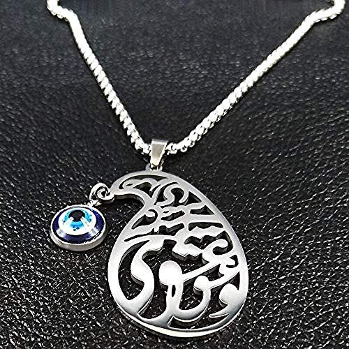 WYDSFWL Collar Evil Eye Colgante, Collar, Color Dorado, Cadena Larga, Collares para Mujeres, Hombres, película, Mejor Amigo, encantos, joyería, Collar, Longitud, 45 cm, Collar, Regalo