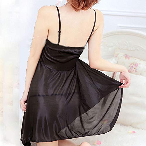 WZXYY Camisón Mujer Sexy Conjuntos Babydoll Mujer Sexy Lencería Camisón Femenino Vestido De Noche De Seda De Moda Lencería Sexy Mujeres Eróticas Babydoll Última Ropa Interior Porno Ropa De Dormir