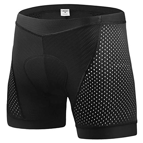X-TIGER Hombres Ropa Interior de Bicicleta con 5D Gel Acolchado MTB Boxer Ciclismo Pantalones Cortos