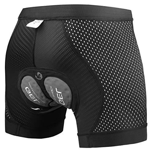 X-TIGER Hombres Ropa Interior de Bicicleta con 5D Gel Acolchado MTB Boxer Ciclismo Pantalones Cortos