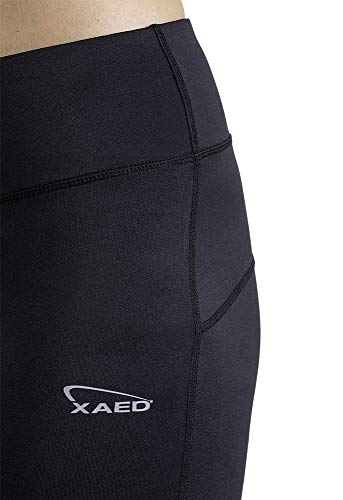 XAED - Pantalón largo de running para mujer (negro, grande)