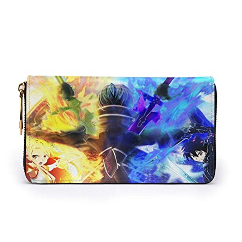 XCNGG Sword Art Online Anime Wallet Wallet Los Estuches de Cuero para Tarjetas de crédito para Hombres y Mujeres Son exclusivos Personalizados, Personalizados para Bricolaje, Carteras de Moda, Unisex