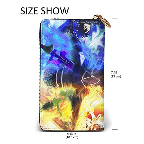 XCNGG Sword Art Online Anime Wallet Wallet Los Estuches de Cuero para Tarjetas de crédito para Hombres y Mujeres Son exclusivos Personalizados, Personalizados para Bricolaje, Carteras de Moda, Unisex