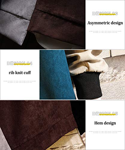 XIAOYAO Hombre Sudadera con Capucha Deportiva Manga Hoodie Casual Camisa de Entrenamiento (Marrón, 4XL)