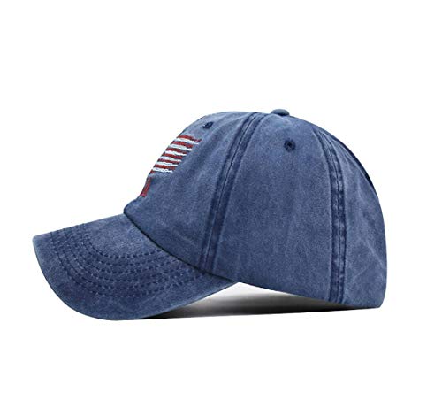 XibeiTrade Gorra de béisbol de algodón con la bandera de Estados Unidos para hombres y mujeres para deportes al aire libre