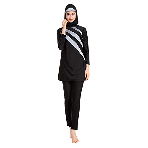Xingsiyue 3 Piezas Traje de Baño Musulmán Burkini Hijab Moda Islámica Traje de Baño Mujeres Cubierta Completa Ropa de Playa