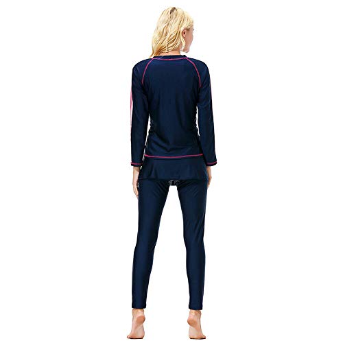 Xingsiyue Bañador Musulmán - Madre e Hija 3 Piezas Ropa de Playa Modesto Islámicos Burkini Traje de Baño UPF 50+ Secado Rápido Ropa de Natación Traje de Surf