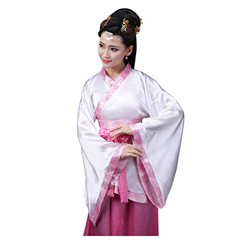 Xinvivion Hanfu Vestido para Mujer - Antiguo Estilo Chino Tang Suit Princesa Chaise Vestido Traje de Rendimiento