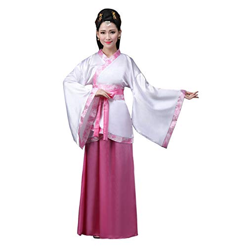 Xinvivion Hanfu Vestido para Mujer - Antiguo Estilo Chino Tang Suit Princesa Chaise Vestido Traje de Rendimiento