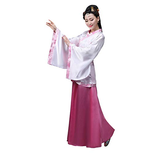 Xinvivion Hanfu Vestido para Mujer - Antiguo Estilo Chino Tang Suit Princesa Chaise Vestido Traje de Rendimiento