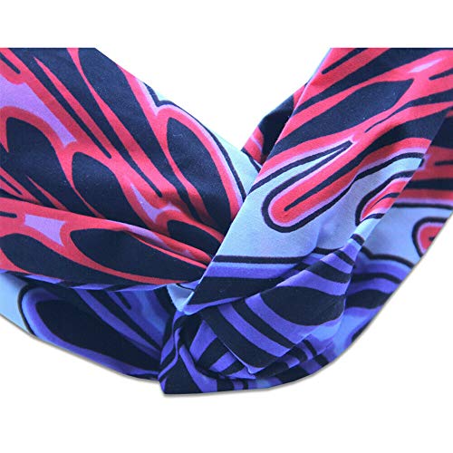 Xinvivion Mujeres Africanas Imprimen Turbante - la Venda del Pelo de la Diadema Del Pañuelo en la Cabeza del Algodón Tribal Tradicional Envuelve la Cabeza