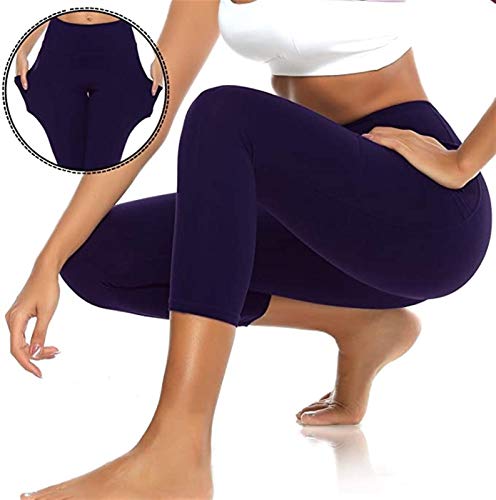 XiuLi Pantalones de Yoga Deportivos para Mujer, Mallas Ajustadas Sexis, Mallas Sexis anticelulíticas con Levantamiento de glúteos para Ejercicios (Color : Blue, Size : M)