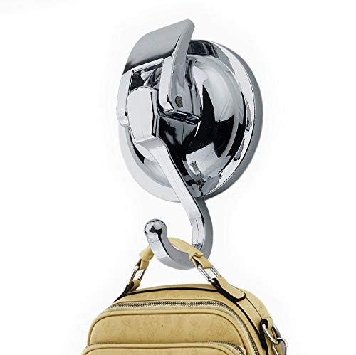 XLKJ 2 Piezas Ganchos Adhesivos Fuerte, Ganchos Ventosas de Acero Inoxidable Vacío Resistente 5KG, para Colgar Toallas Pared Puerta Ropa Cocina Baño