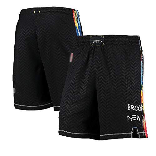 XXMM Men's NBA Brooklyn Nets Transpirable Y Portátil Fans De Baloncesto Entrenamiento Pantalones Cortos: Ropa Diaria,M