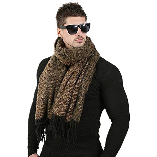 XXYHYQHJD Bufandas para Hombres Gruesa más Reciente 70cm * 200cm de diseño de Moda de los Hombres de Lana Bufandas de Invierno de los Hombres de Punto Bufanda de la Cachemira de la Bufanda Larga ca