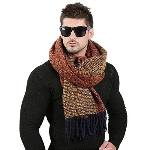 XXYHYQHJD Bufandas para Hombres Gruesa más Reciente 70cm * 200cm de diseño de Moda de los Hombres de Lana Bufandas de Invierno de los Hombres de Punto Bufanda de la Cachemira de la Bufanda Larga ca
