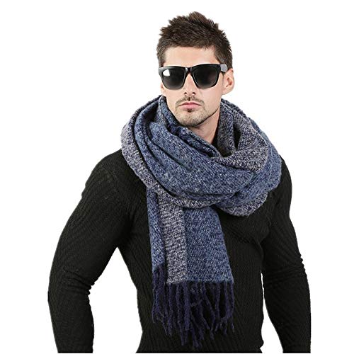 XXYHYQHJD Bufandas para Hombres Gruesa más Reciente 70cm * 200cm de diseño de Moda de los Hombres de Lana Bufandas de Invierno de los Hombres de Punto Bufanda de la Cachemira de la Bufanda Larga ca
