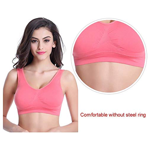 XYSQWZ Sujetador Deportivo para Mujer Crop Top Comfort Niñas En Yoga Bralette Ocio Stretch Tops Chaleco 2/3 Pack H M