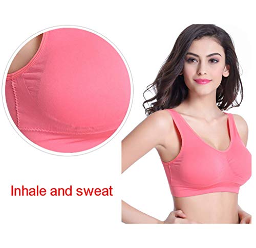 XYSQWZ Sujetador Deportivo para Mujer Crop Top Comfort Niñas En Yoga Bralette Ocio Stretch Tops Chaleco 2/3 Pack H M