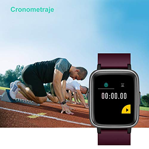 YAMAY Smartwatch, Impermeable Reloj Inteligente con Cronómetro, Pulsera Actividad Inteligente para Deporte, Reloj de Fitness con Podómetro Smartwatch Mujer Hombre