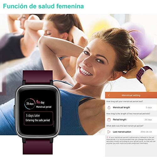 YAMAY Smartwatch, Impermeable Reloj Inteligente con Cronómetro, Pulsera Actividad Inteligente para Deporte, Reloj de Fitness con Podómetro Smartwatch Mujer Hombre