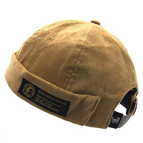 YAMEE Gorra para hombre y mujer, gorro de marinero, gorro de hombre, gorro de motero, gorro de senderismo, gorro para la cabeza (talla ajustable) caqui Talla única