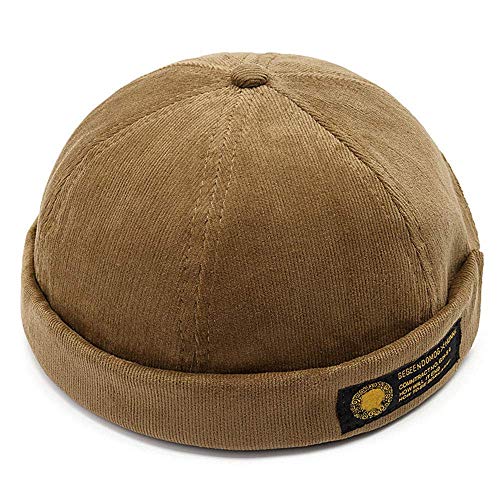 YAMEE Gorra para hombre y mujer, gorro de marinero, gorro de hombre, gorro de motero, gorro de senderismo, gorro para la cabeza (talla ajustable) caqui Talla única