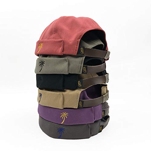 YAMEE Gorra para hombre y mujer, gorro de marinero, gorro de hombre, gorro de motero, gorro de senderismo, gorro para la cabeza (talla ajustable) negro 36 Talla única