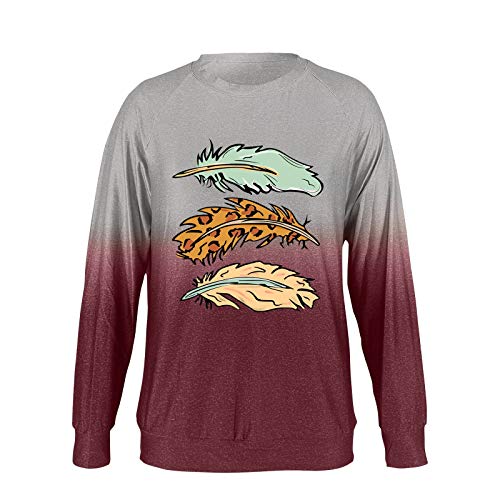 YANFANG Blusas y Camisas de Mujer,Camisa de Manga Larga de un Solo Cuello para el Ocio de otoño e Invierno para Mujer Tops Blusas Sudadera