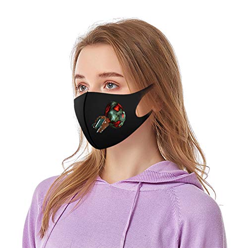 YANFANG Bufanda Protector Facial de protección de Impresiones de Pascua para Adultos, máscara de Gancho Lavable Parejas Regalo de San Valentín