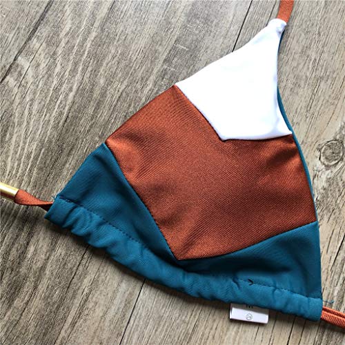 YANFANG Conjunto de Bikini Sexy para Mujer con Estampado Caliente, Traje de baño Deportivo, Traje de baño con Relleno,Ropa de Playa Triangulo Tanga Bikini Set