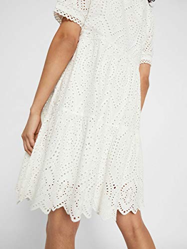 YAS YASHOLI SS Dress S. Vestido, Color Blanco, M para Mujer
