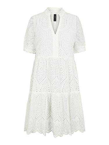 YAS YASHOLI SS Dress S. Vestido, Color Blanco, M para Mujer