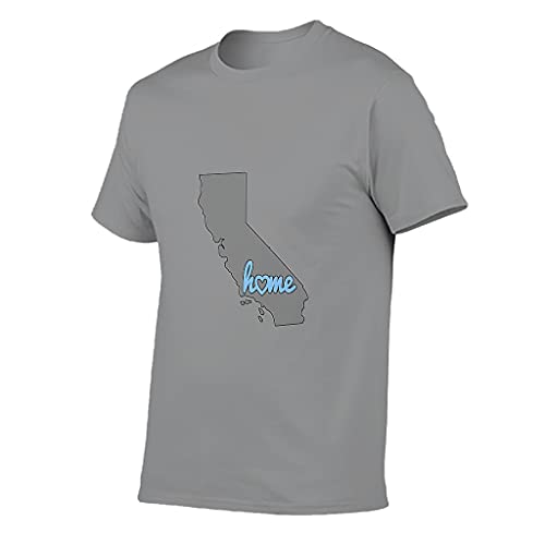 YCNJJB Camiseta de algodón para hombre con diseño de mapa de California Popular Ultra Soft - USA Pattern Shirt