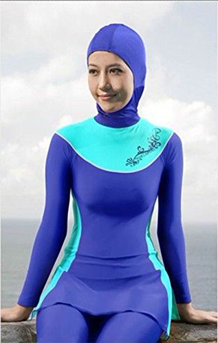 YEESAM® Musulmán Trajes de baño Traje de natación Ropa de Playa Femenino islámicas Burkini Modesto para Mujer (Asia M ~ Tamaño de la UE 36-38)