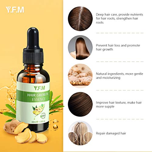 Y.F.M Crecimiento de Cabello, Tratamiento para el Cabello, Aceite para el Crecimiento de Pelo, Hair Serum, Estimula el Crecimiento de Pelo para Hombres y Mujeres