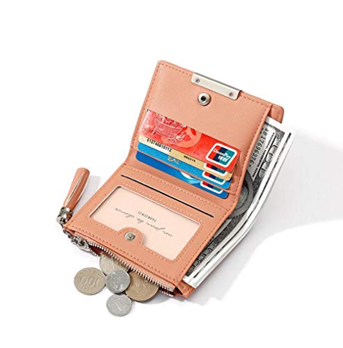 Yhhzw Cartera De PU para Mujer, Monedero Pequeño con Borla, Bolsillo, Simple, Informal, Mini Cartera Femenina, Cartera para Niña, Monedero con Cambio, Tamaño 11,5 × 9 × 2,3 Cm