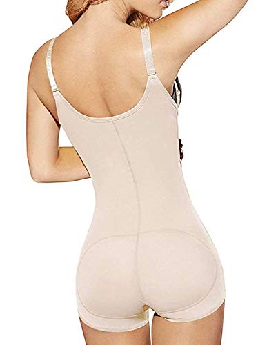 YIANNA Body Faja Reductora Mujer Adelgazante cómodo y Ligero Corsé Faja para presumir de Buena Figura sin Costuras Beige, 7110 Size M