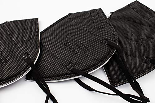 YIDA FFP2 Adult Masken, Einweg, 5 Schichten, Farbe Schwarz (C1)